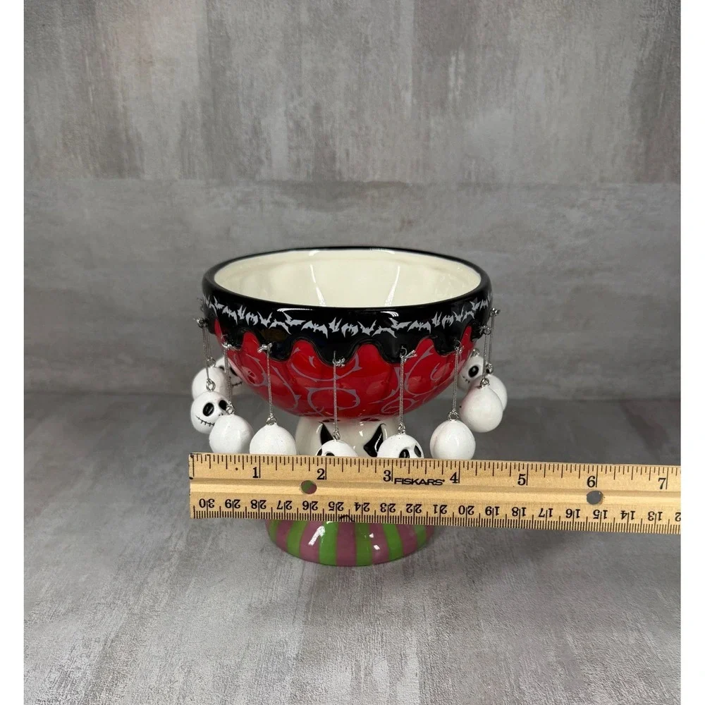 Disney Nightmare Before Christmas Jack Skellington Dangle Charm Pedestal Bowl